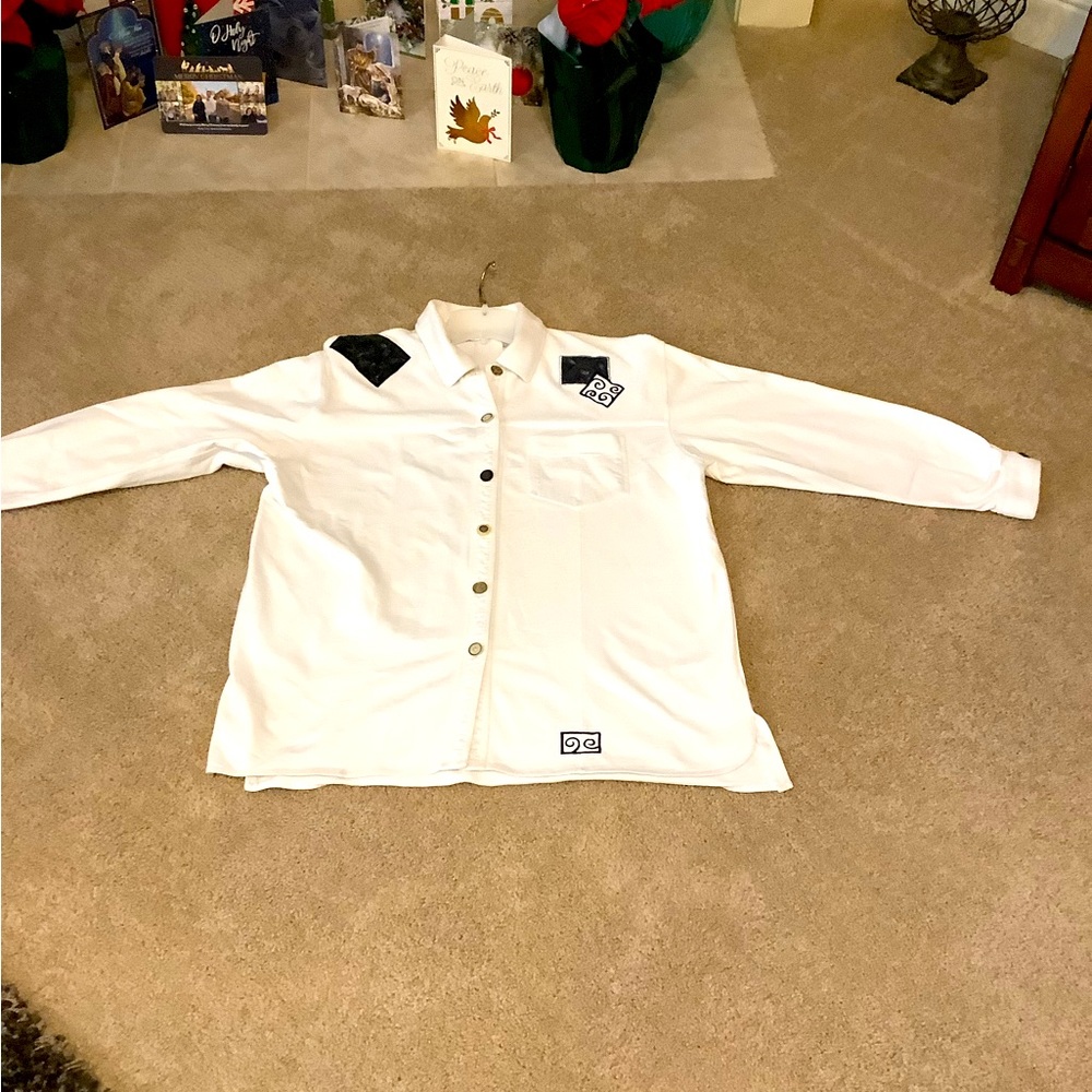 CA sport French Terry and Sherpa button down shirt